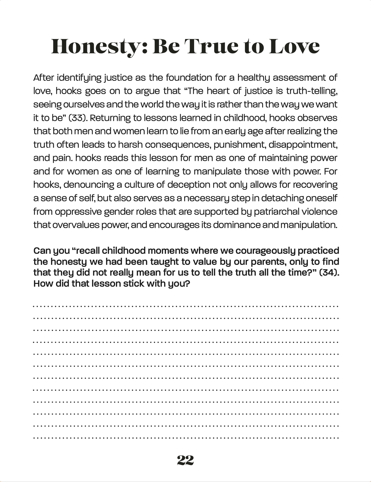 All About Love Workbook