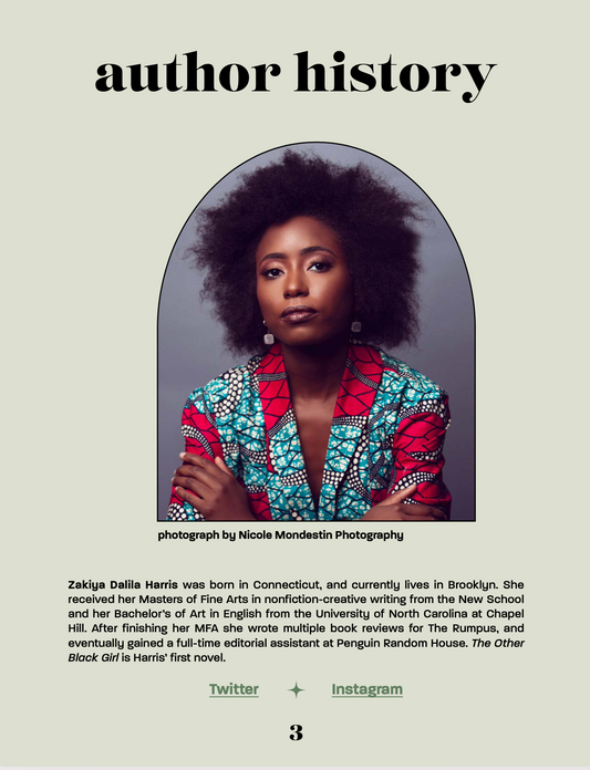 July 21 General Track Syllabus - The Other Black Girl