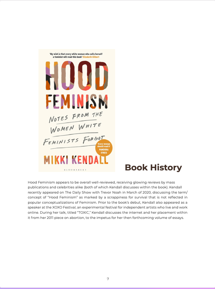 May 20 General Track Syllabus - Hood Feminism