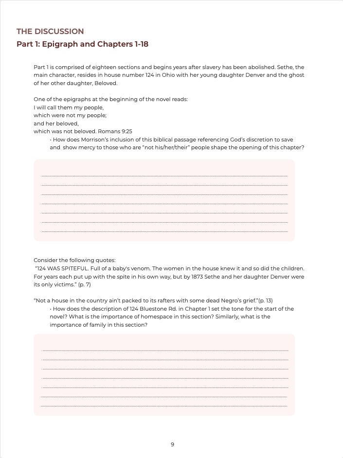 Feb 21 General Track Syllabus - Beloved