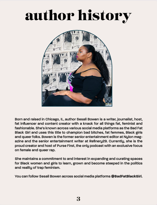 April 22 General Track Syllabus - Bad Fat Black Girl